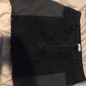 black jean skirt